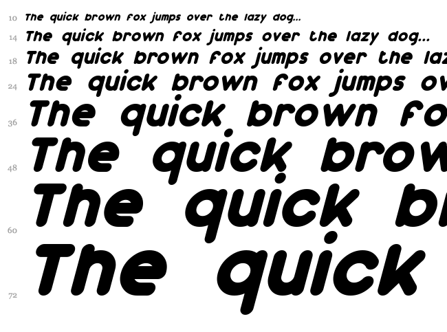 Dunkin font waterfall